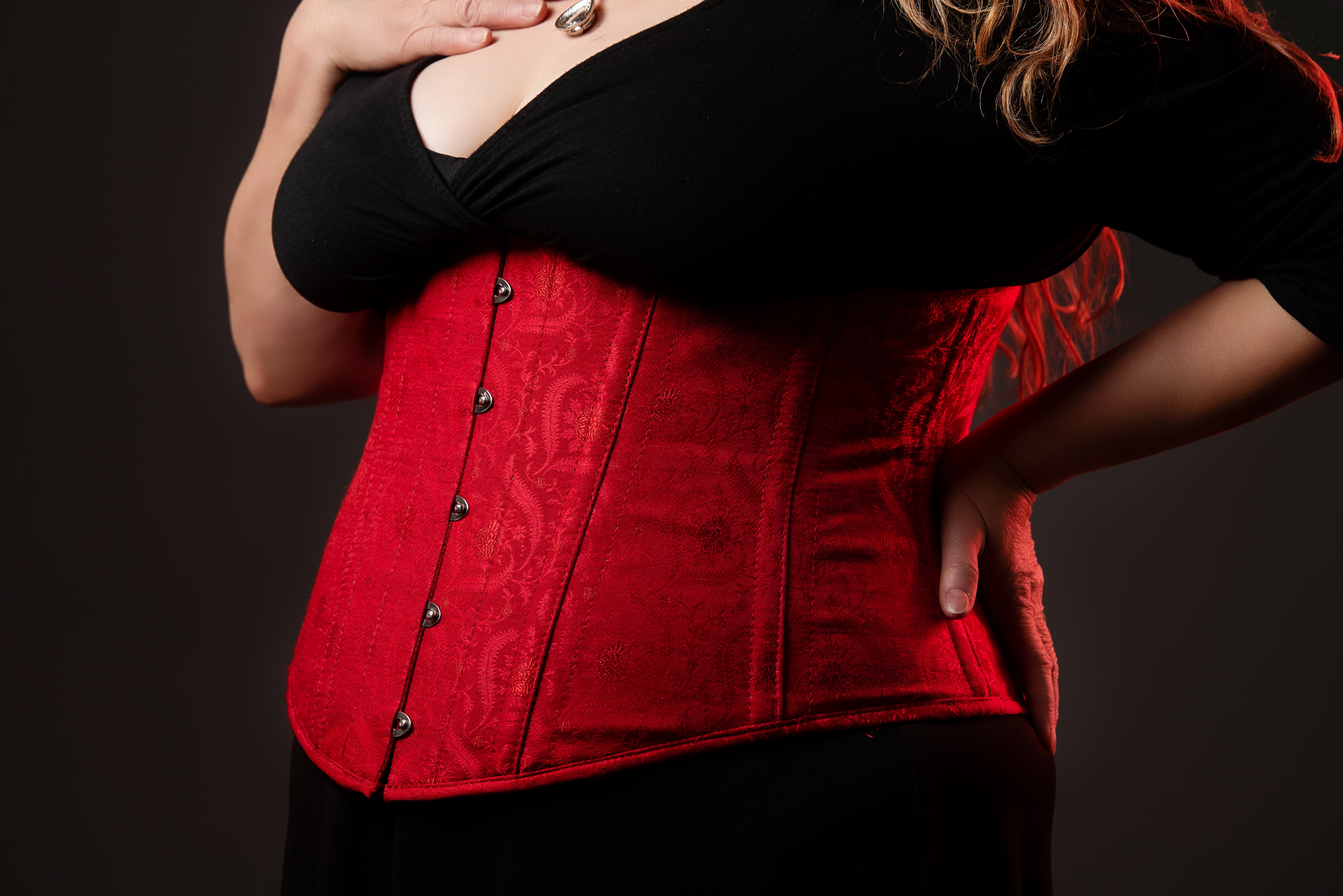 MR corset アンダーバスト コルセット 赤 黒 Red Silk Underbust Corset – The New Ms. Martha's Corset Shoppe