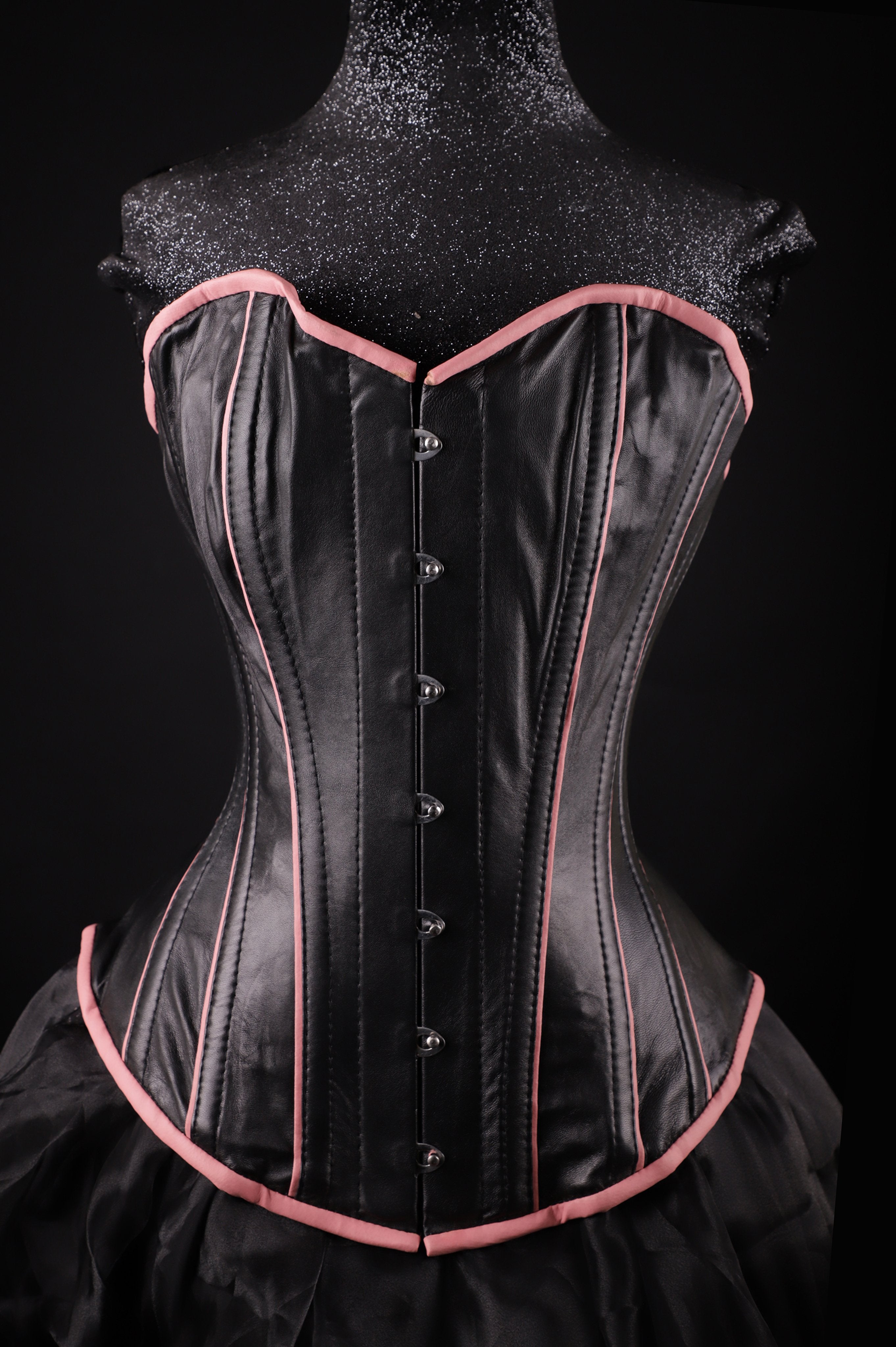 Leather Overbust Corset PIPING – Ms. Martha's Corset Shoppe