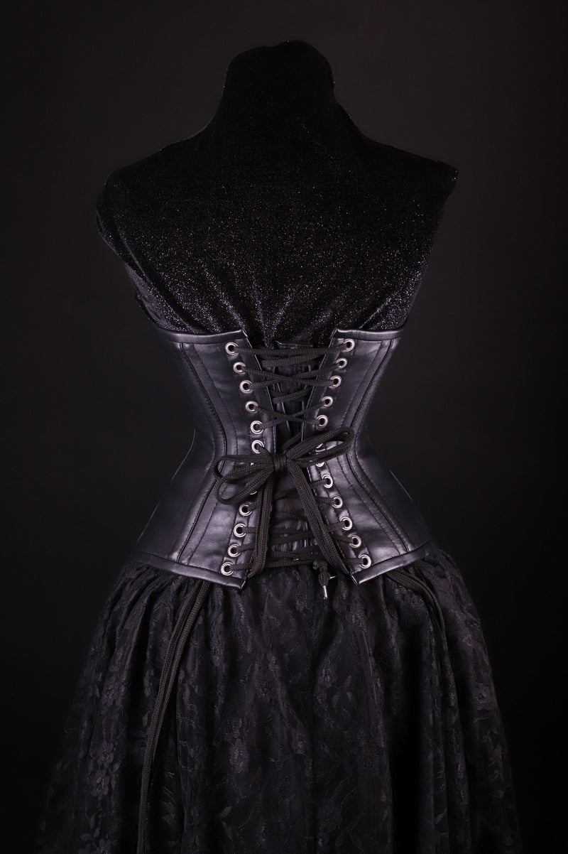 Best Black Leather Corset Overbust