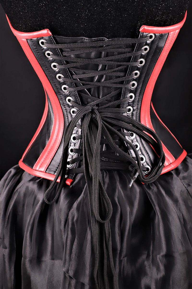 Best Black And Red Leather Corset Overbust