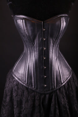 Best Black Leather Corset Overbust