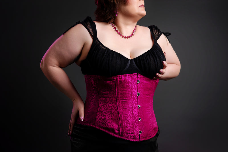 Silk Underbust Cincher; Pink