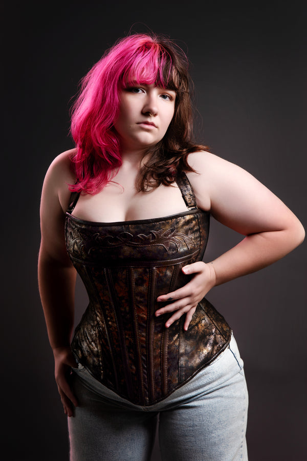Leather Overbust Corset; Warrior