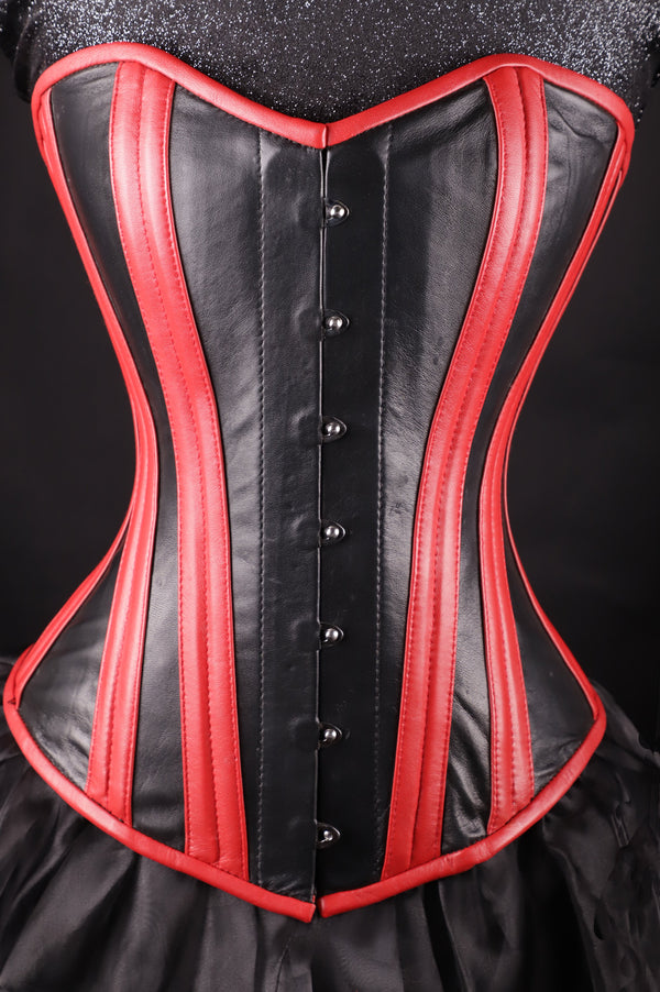Best Black And Red Leather Corset Overbust