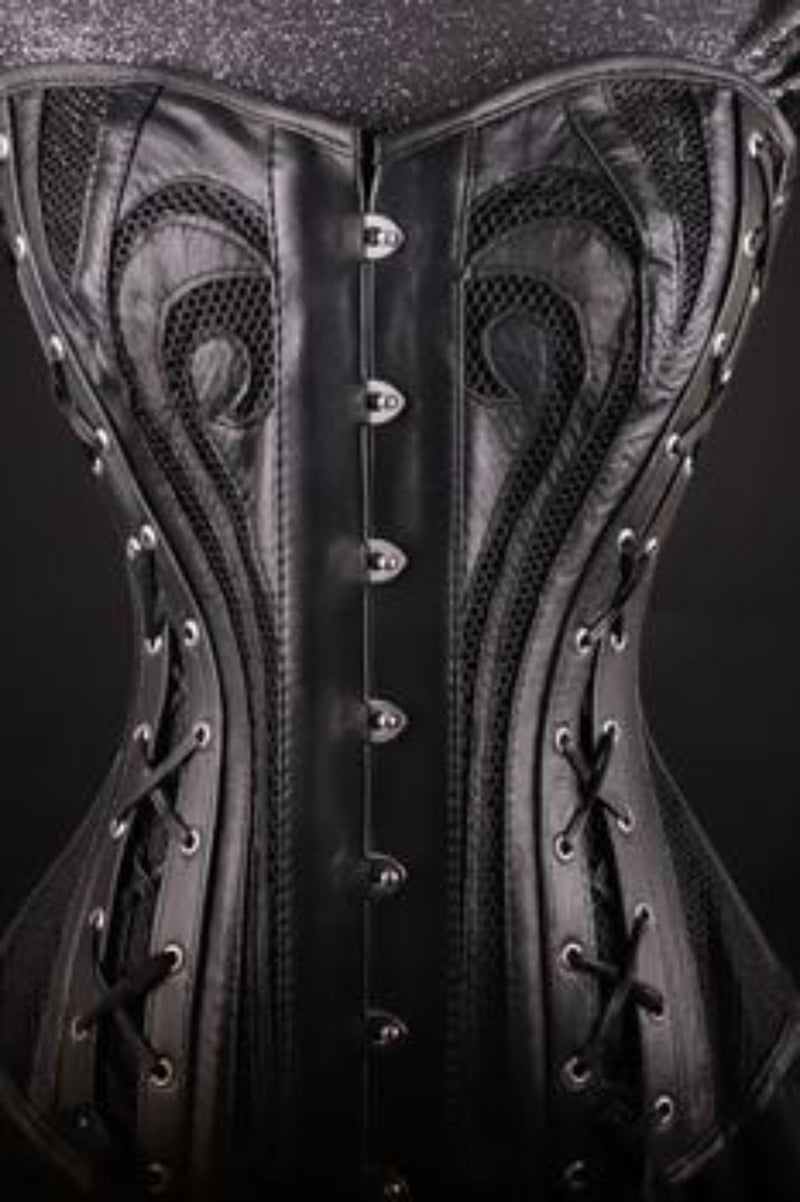 Leather And Lace Black Overbust Corset