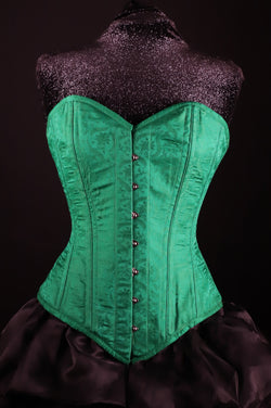 Silk Overbust Green Corset