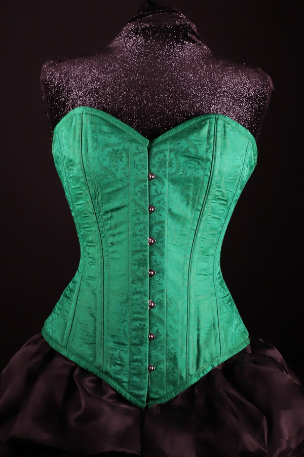 Silk Overbust Green Corset