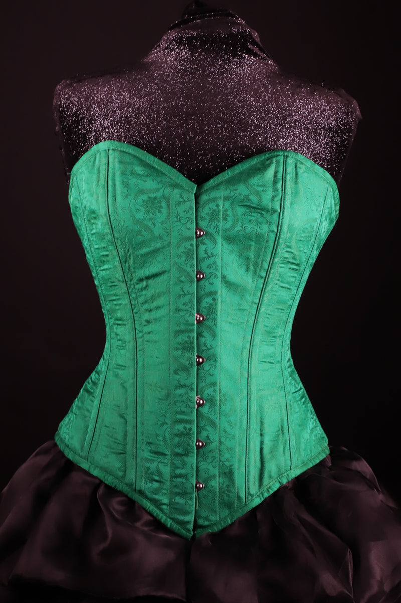 Silk Overbust Green Corset
