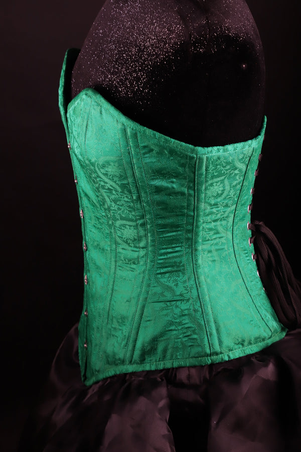 Silk Overbust Green Corset