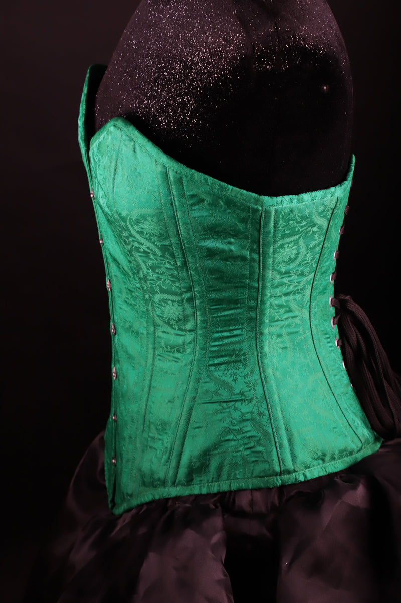 Silk Overbust Green Corset