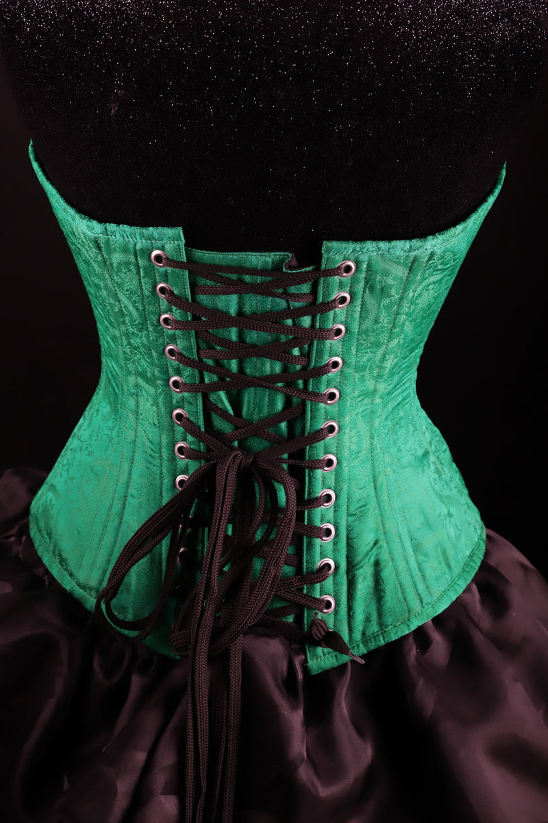 Silk Overbust Green Corset