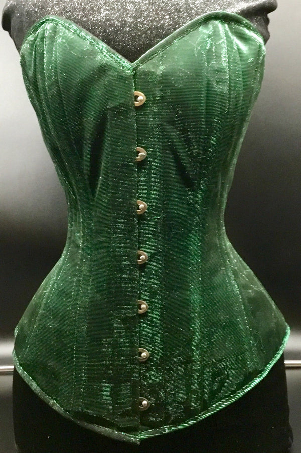 Green/teal Sparkles Corset Overbust