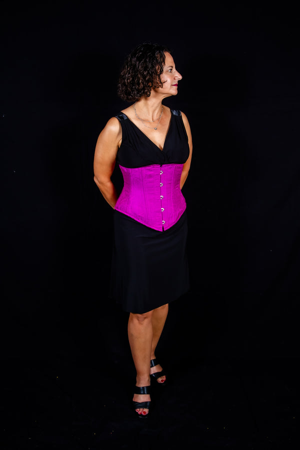 Silk Underbust Cincher; Purple