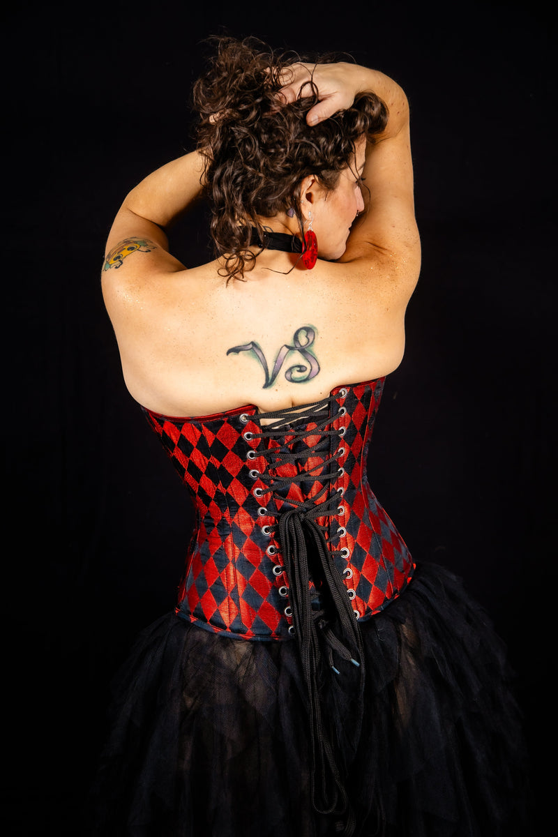 Red Harlequin Cincher Corset The New Ms. Martha's Corset Shoppe Red Harlequin Cincher Corset The New Ms. Martha's Corset Shoppe