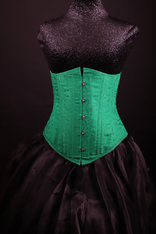 Silk Underbust Green Corset