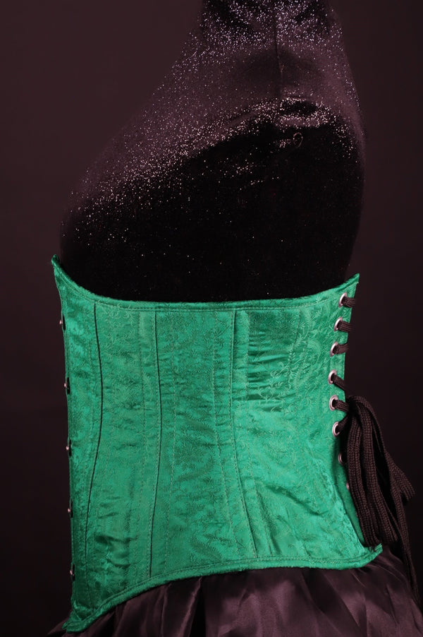 Silk Underbust Green Corset