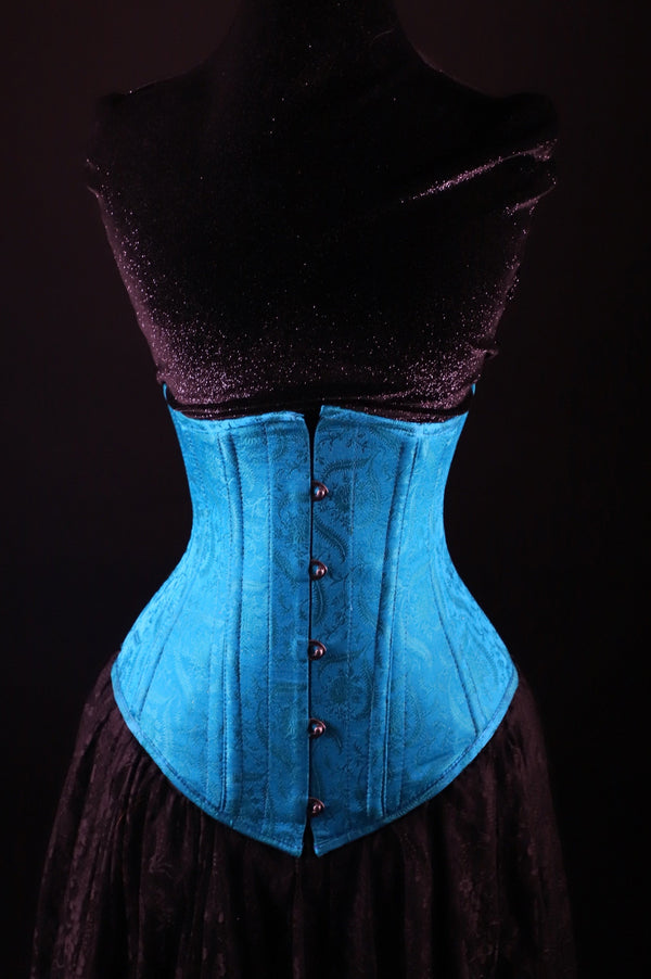 Silk Underbust Turquoise Corset
