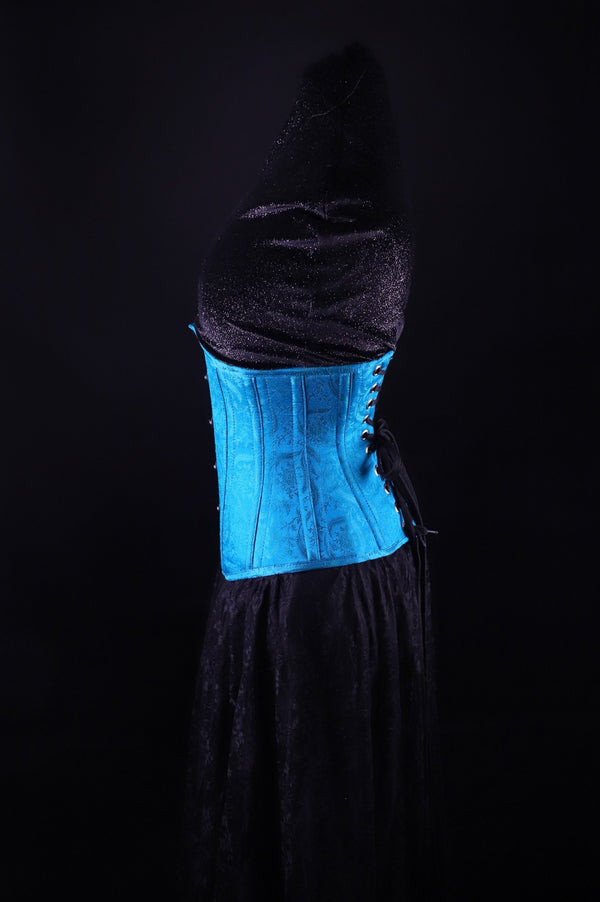 Silk Underbust Turquoise Corset