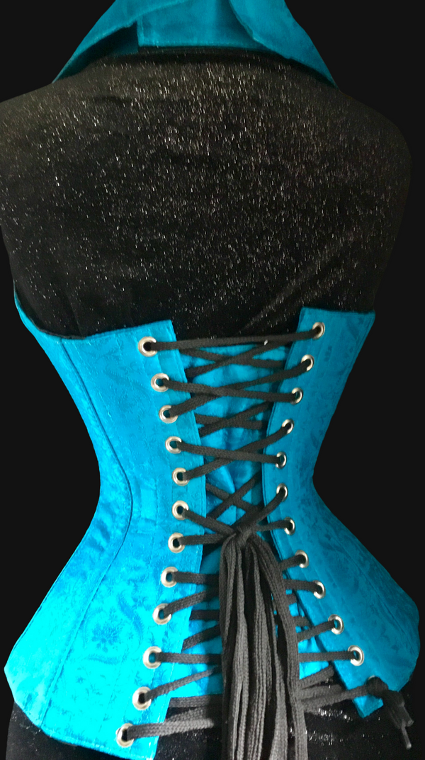 Turquoise Silk Corsevest | Ms. Martha's Corset Shoppe