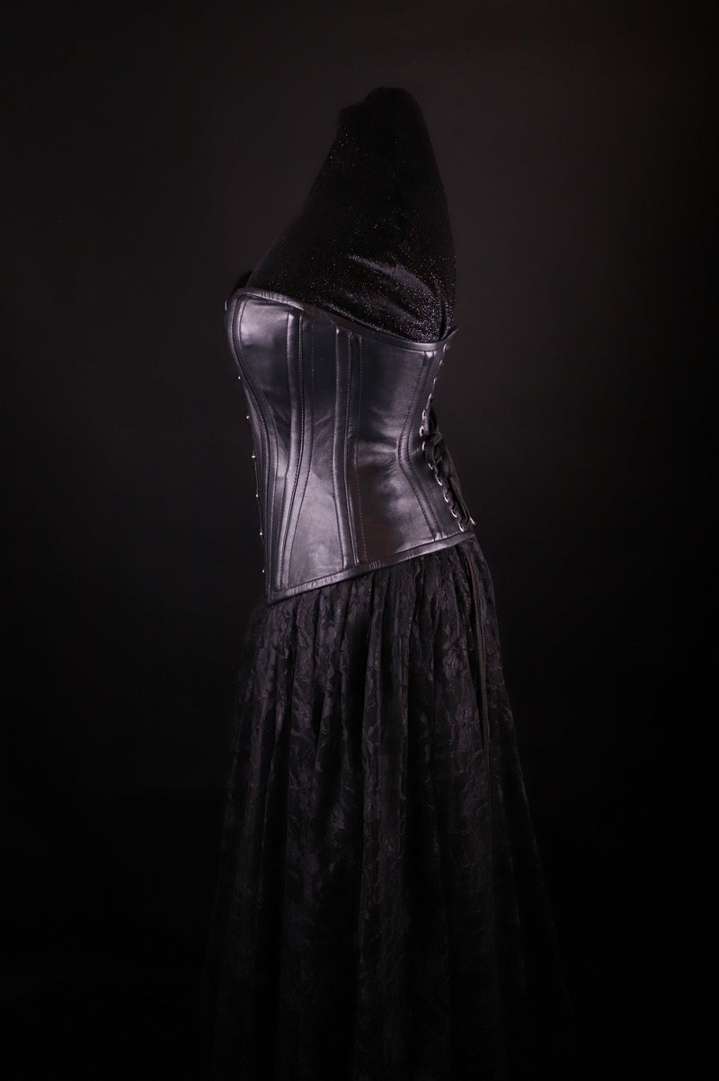 Best Black Leather Corset Overbust