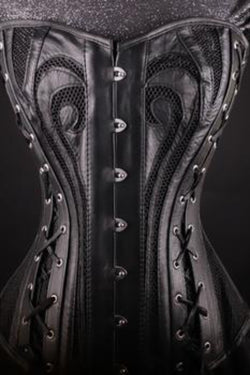Leather And Lace Black Overbust Corset
