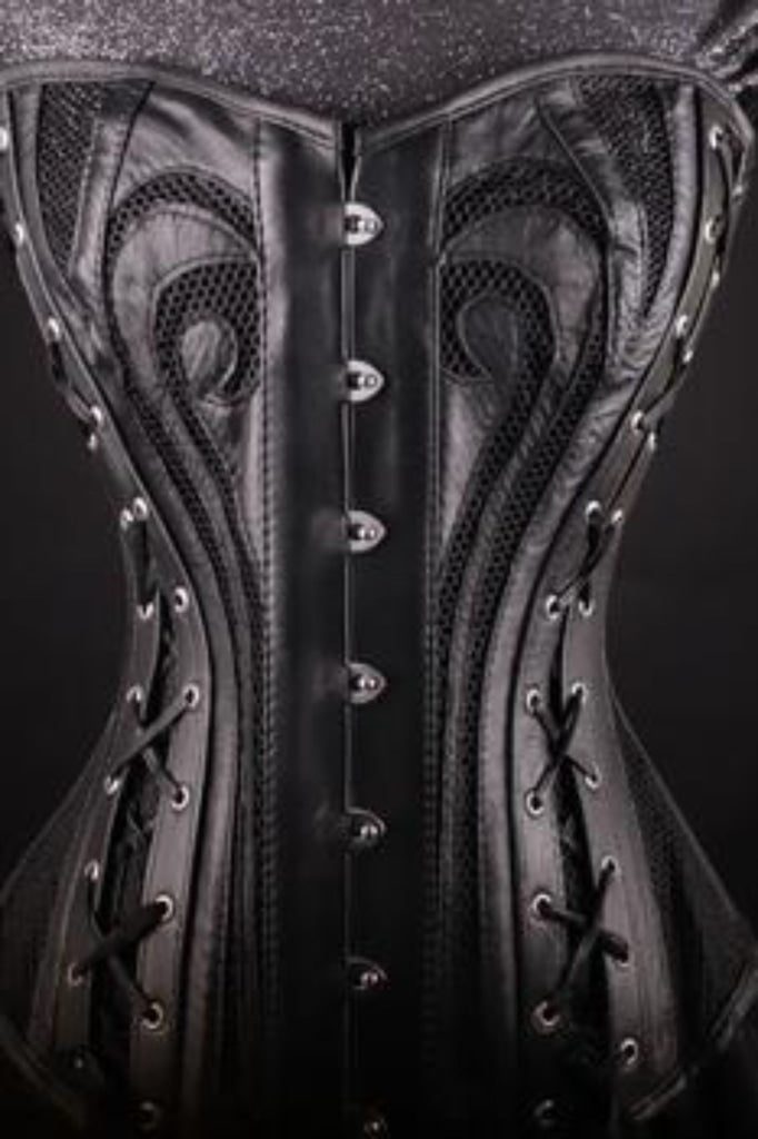 Leather And Lace Black Overbust Corset