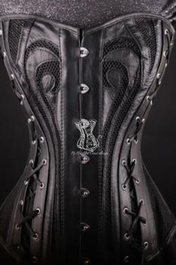 Leather And Lace Black Overbust Corset