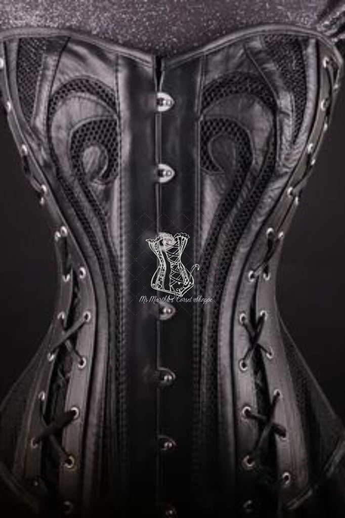 Leather And Lace Black Overbust Corset