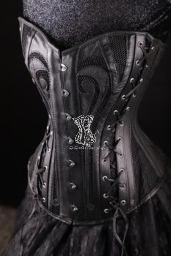 Leather And Lace Black Overbust Corset