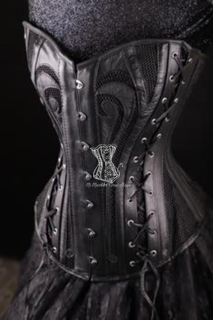 Leather And Lace Black Overbust Corset