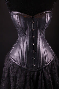 Best Black Leather Corset Overbust