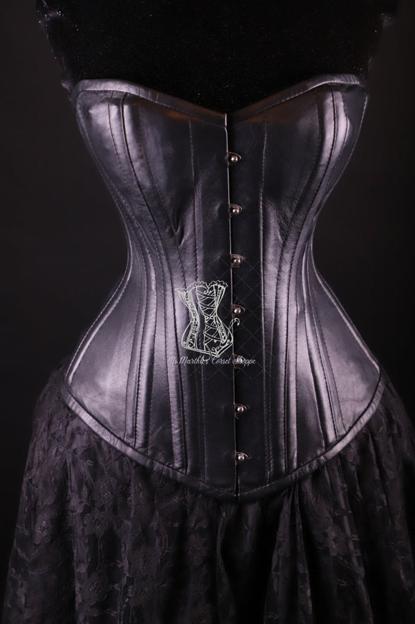 Best Black Leather Corset Overbust