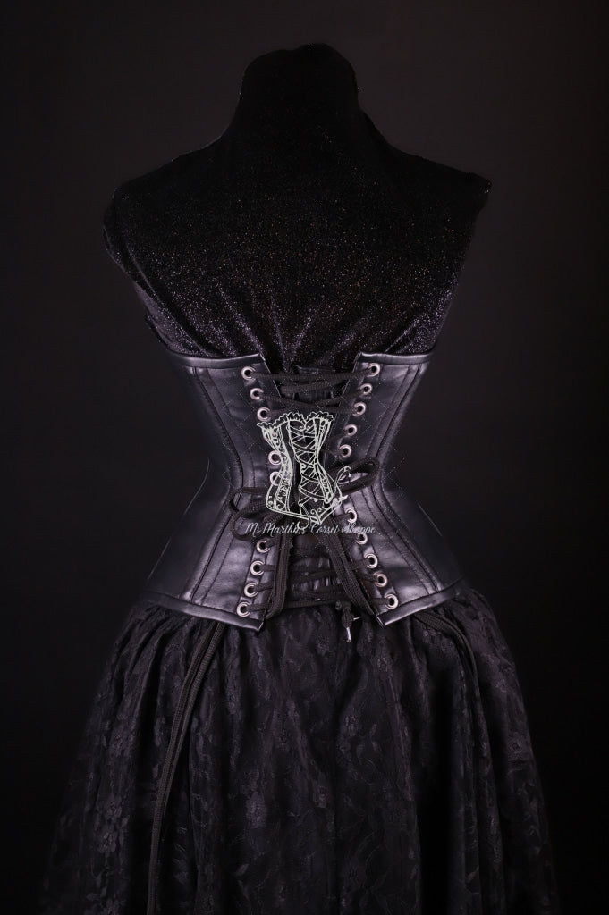 Best Black Leather Corset Overbust