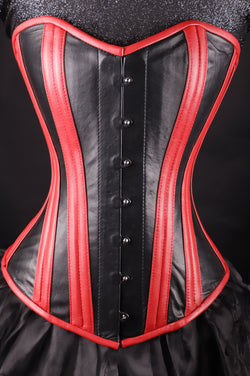 Best Black And Red Leather Corset Overbust