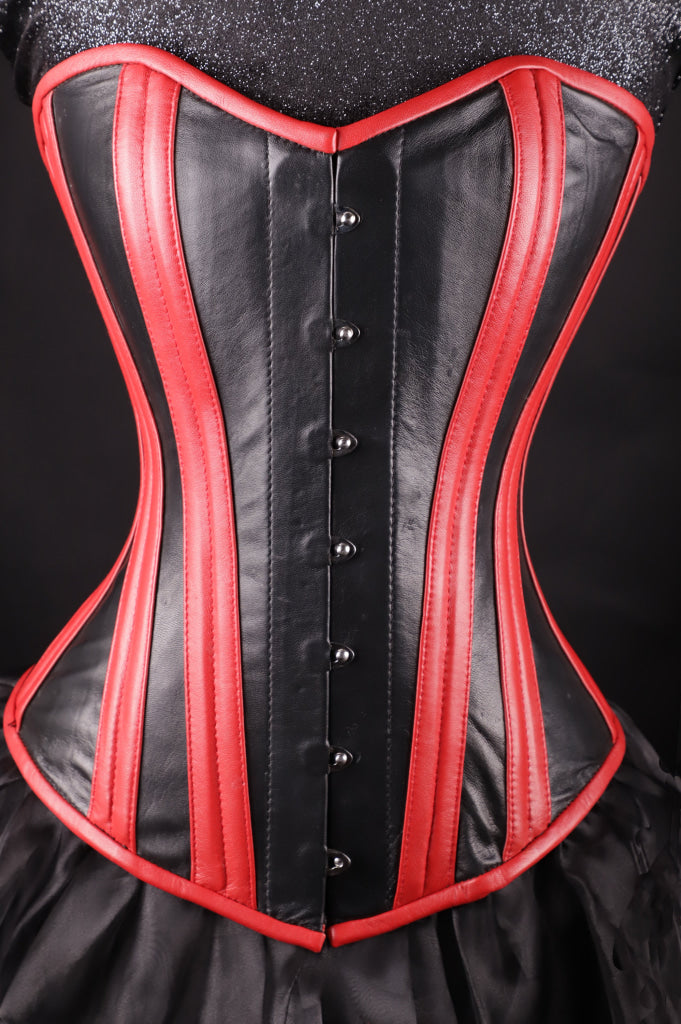 Best Black And Red Leather Corset Overbust