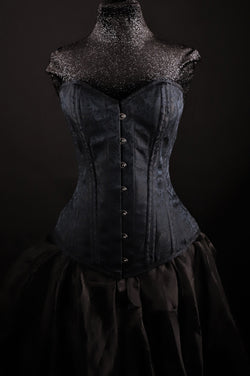 Silk Overbust Black Corset