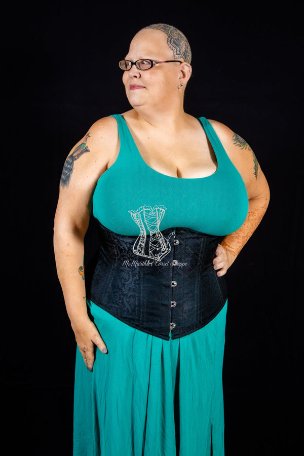 Silk Underbust Cincher; Black Underbust