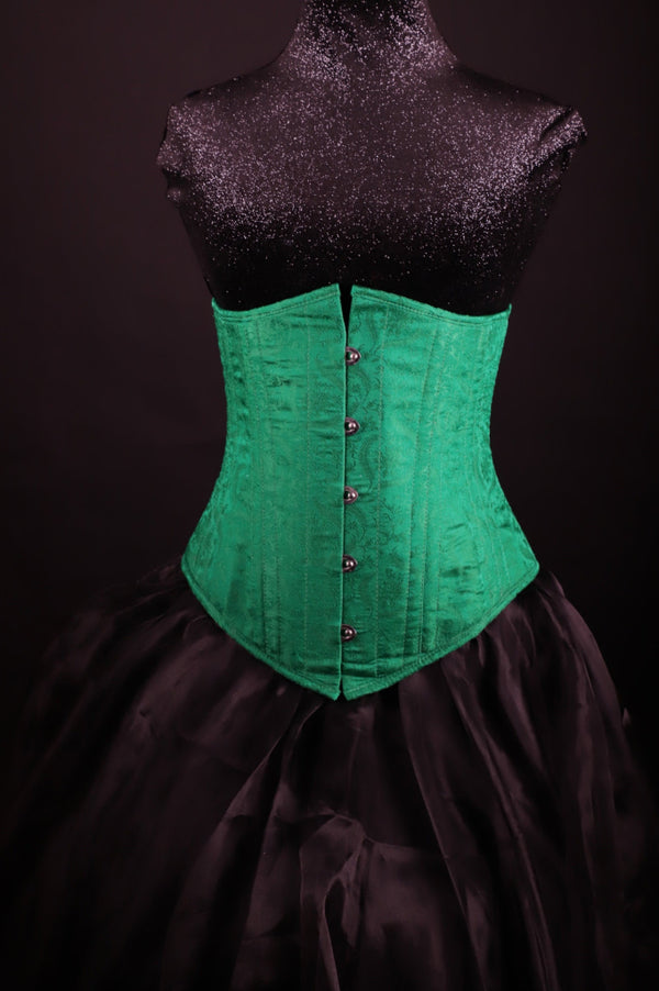 Silk Underbust Green Corset