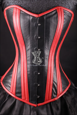 Best Black And Red Leather Corset Overbust