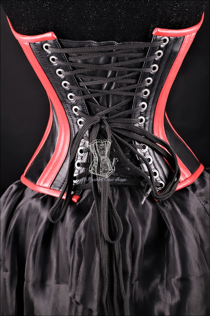 Ms. Martha Best Leather Overbust Corset - Black/Red
