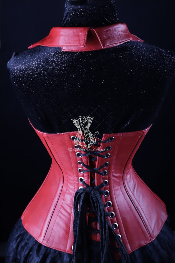 Corsevest Leather Red Overbust