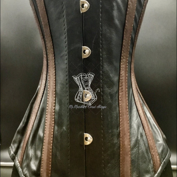 Leather Striped Waist Trainer – Ms. Martha's Corset Shoppe
