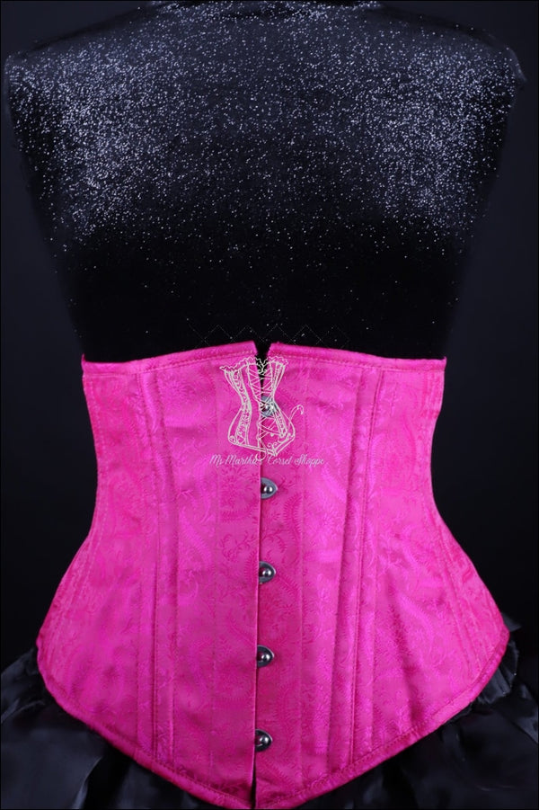 Diane Pink RTS underbust silk corset -  – Nemuro Corsets