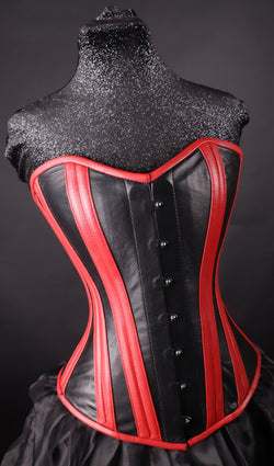 Leather Overbust Corset Red BEST Collection