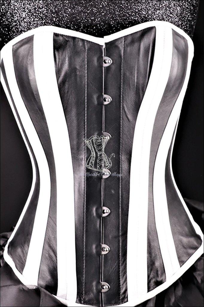 Leather Overbust Corset White BEST Collection