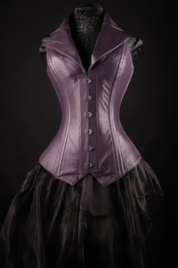 Leather Overbust CORSEVEST Purple