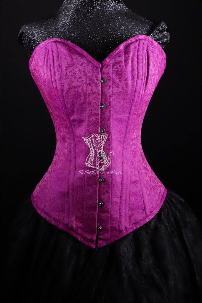 Silk Overbust Corset Purple